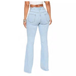 Raw Hem Jeans Women's Plus Size Washed Fringe