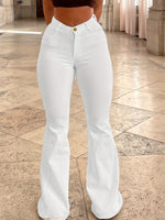 Women's Elastic High Waist Micro-pull Horseshoe Trousers