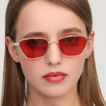 Personality Fashion Metal Small Square Box Ocean Lens Sun Eye