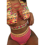 Split swimsuit high waist triangle bikini