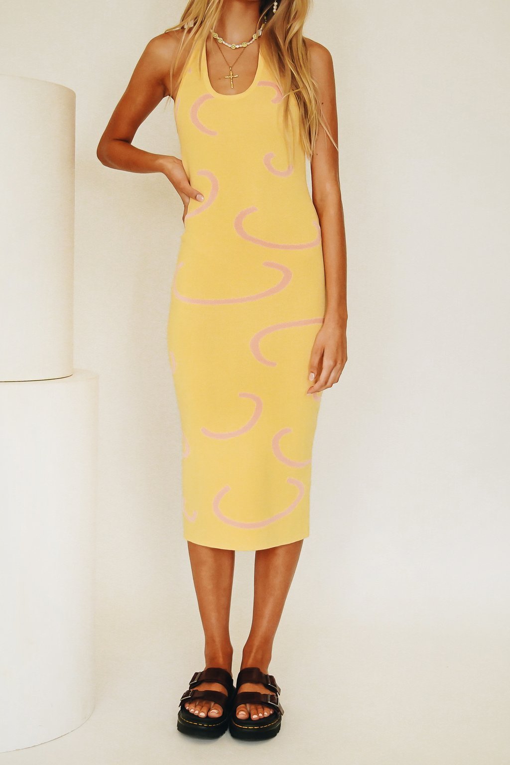 Tight Knit Over-the-knee Dress