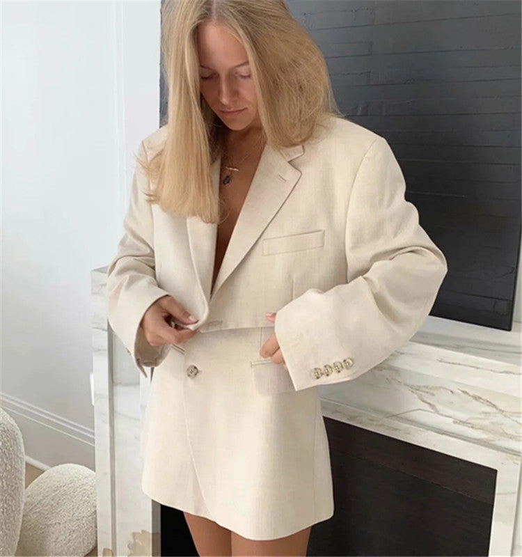 Fashion Two-Piece Suit With One-Piece Wrap A-Line Skirt