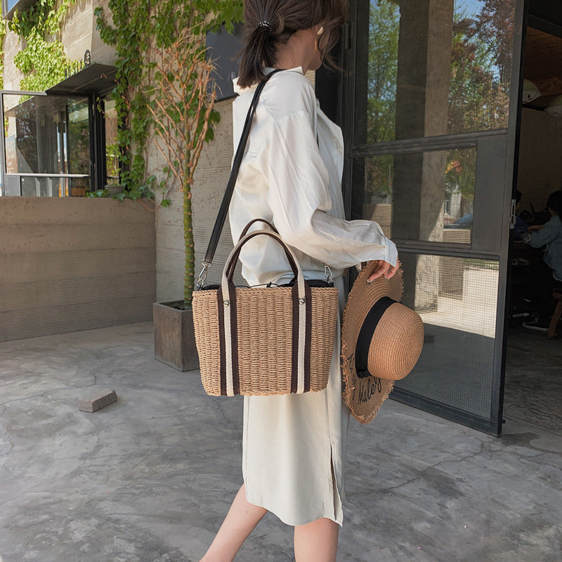 New Korean Style Vacation Female Bag One-Shoulder Straw Bag