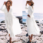 Vacation One-piece Long Skirt Bikini Swimsuit Cover Top