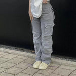 Trendy Workwear Denim Casual Pants For Women