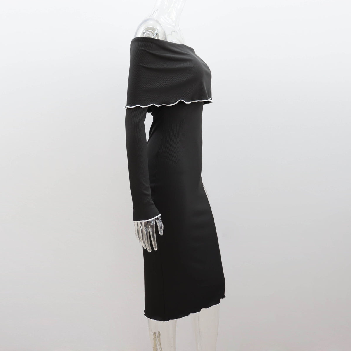 Off-shoulder Dress Women's Off-shoulder Long Sleeve Tight Skirt
