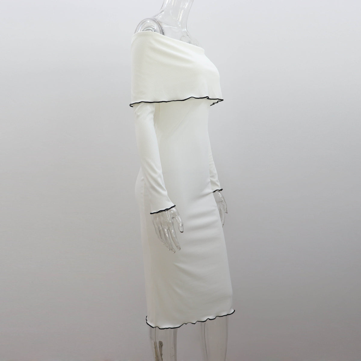 Off-shoulder Dress Women's Off-shoulder Long Sleeve Tight Skirt
