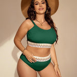 Plus Size High Waist Split Bikini Women's Swimsuit