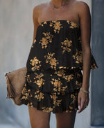 Bandeau ruffled jumpsuit