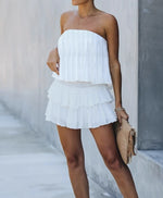 Bandeau ruffled jumpsuit