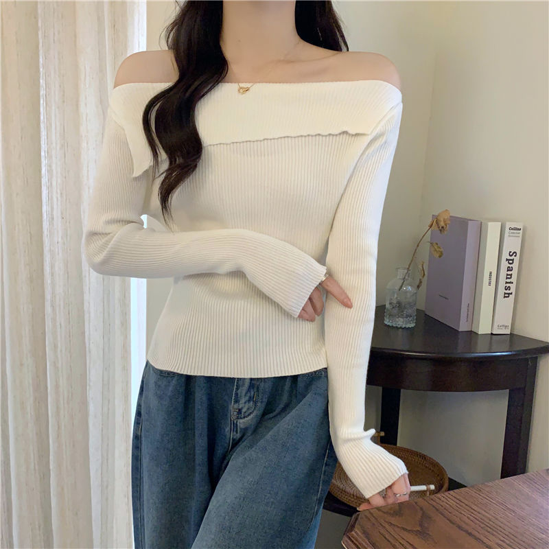 Retro Fashion High-end Off-shoulder Top