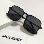 Women's Retro Simple Square Semi-rimless Sunglasses
