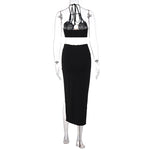 Night Club Style Bandeau Skirt Two-piece Set Fashion Suit Women