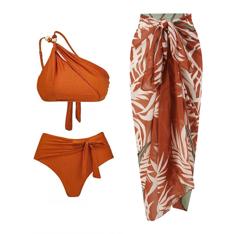 Push Up Bikini High Waist Split Swimsuit Chiffon Dress