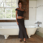 Off-shoulder Slim Fit Fashion Temperament Skirt Suit