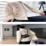 Multi-Pocket Suit Men's Round Neck Casual Suit