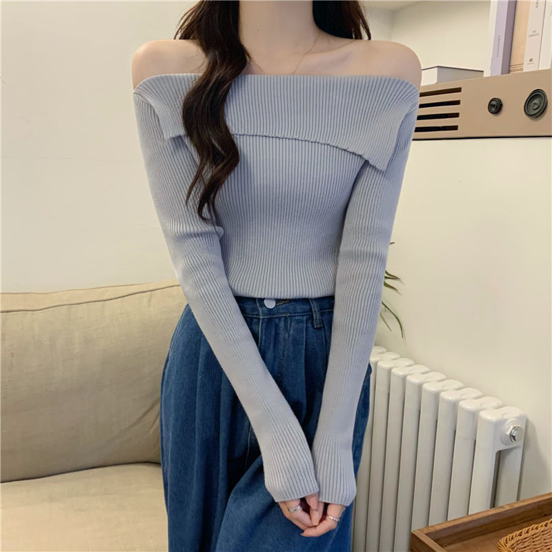 Retro Fashion High-end Off-shoulder Top