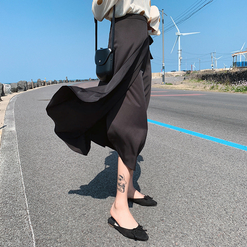 New retro one-piece lace wrap skirt skirt