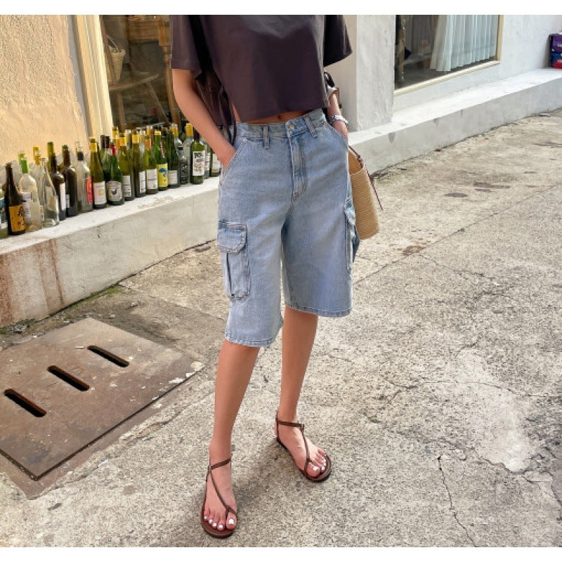 Cool And Chic Casual Denim Overalls