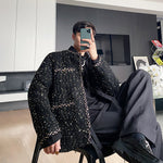 Multi-Pocket Suit Men's Round Neck Casual Suit