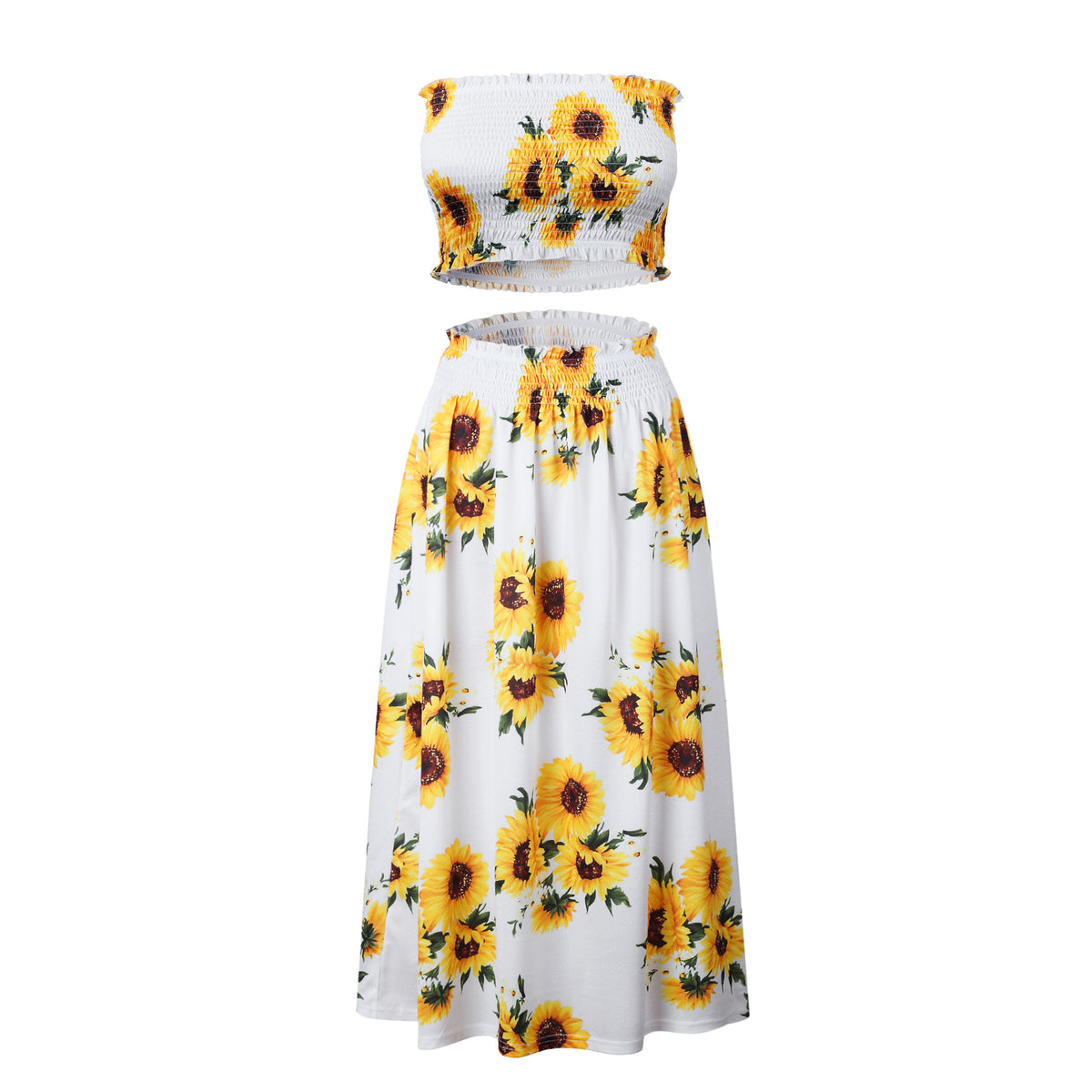 Off-the-shoulder printed lemon wrap chest