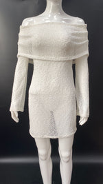 Skirt Knitted Hollow Chest Wrap Off-shoulder Dress