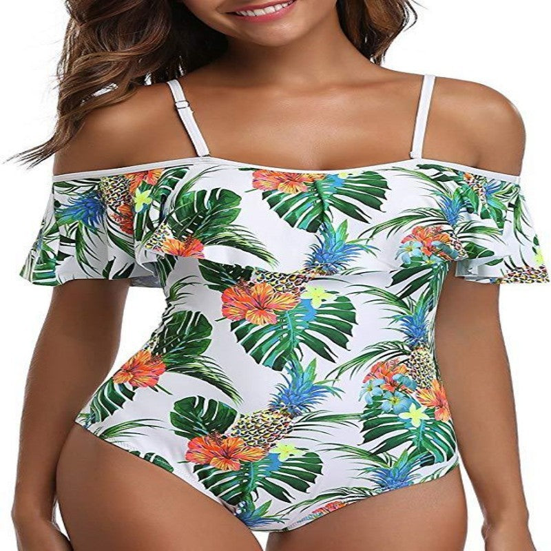Slim Off Shoulder Women's One-piece Swimsuit