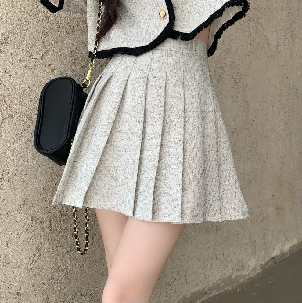 Fringe Cropped Top Fashion Skirt Two Piece Set