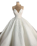 Deep V-neck Sexy Lace Floor-length Wedding Dress Romantic Aura Dignified Wedding Banquet Welcome 2024 New Spring