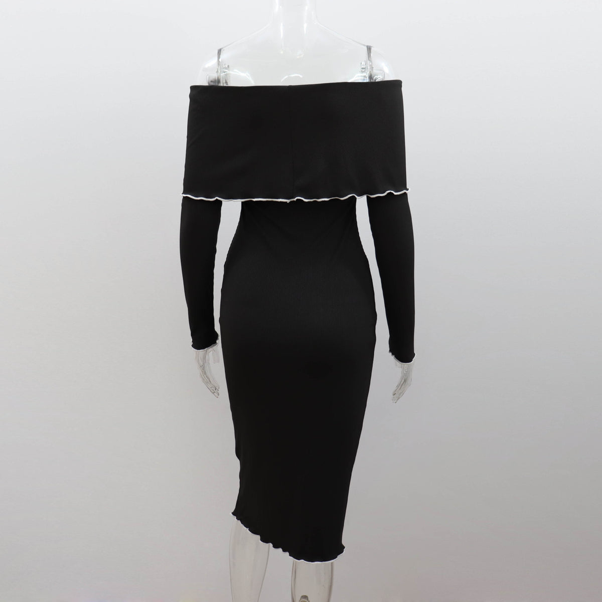 Off-shoulder Dress Women's Off-shoulder Long Sleeve Tight Skirt