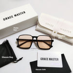 Women's Retro Simple Square Semi-rimless Sunglasses