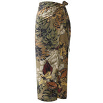 Holiday Style Full-piece Wrap Side Lace-up Skirt