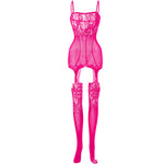 Women Hollow Stockings Tight Fishnet Clothes One-piece