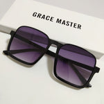 Women's Retro Simple Square Semi-rimless Sunglasses