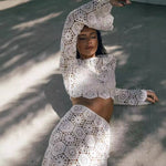 Women's Fashion Vacation Style Hip Skirt Suit