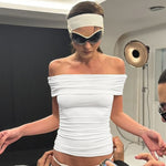 Women's Fashion Skinny Slimming Off-shoulder Top