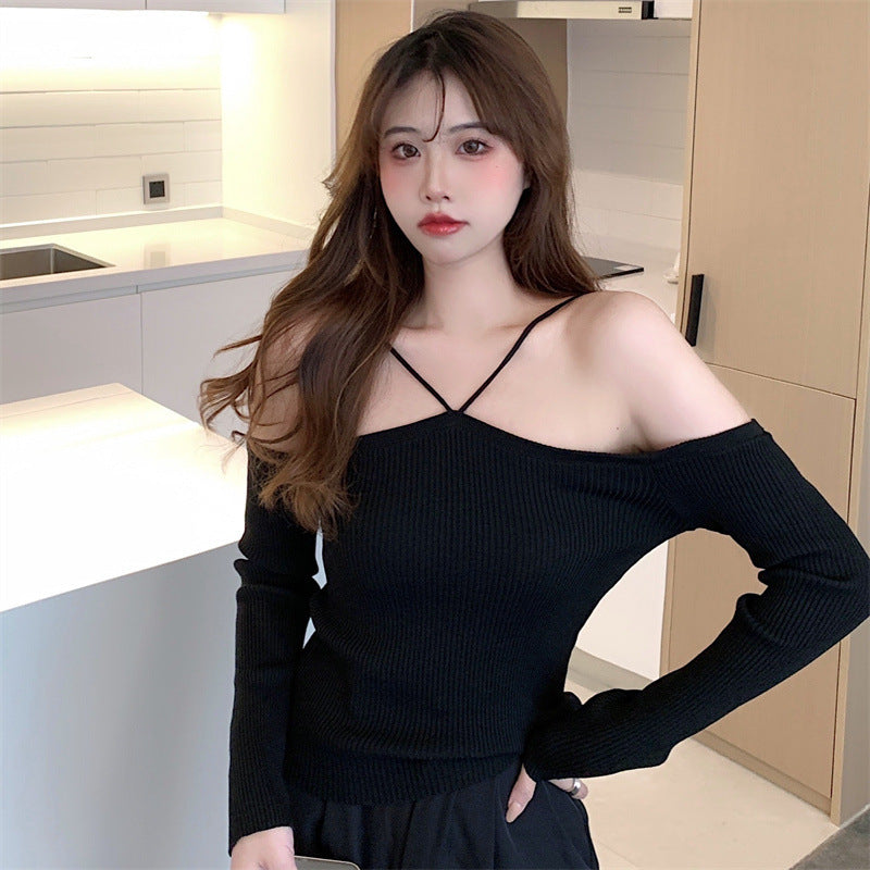 Women's Fashionable Autumn Style Off-shoulder Top