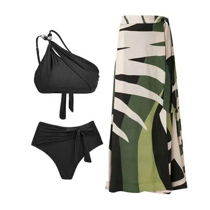Push Up Bikini High Waist Split Swimsuit Chiffon Dress