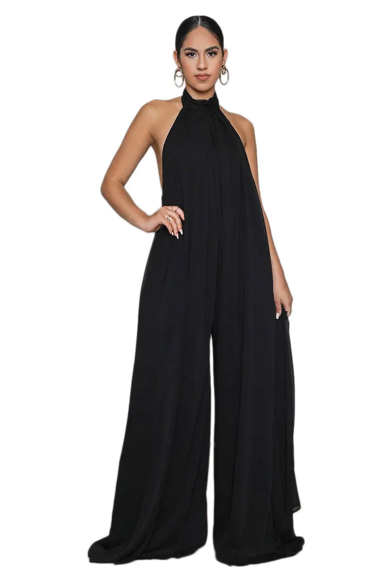 YQY9342 Hot Selling Women Solid Color Casual Chiffon Jer Loose Backless