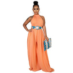 YQY9342 Hot Selling Women Solid Color Casual Chiffon Jer Loose Backless