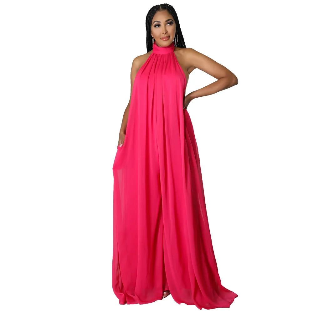 YQY9342 Hot Selling Women Solid Color Casual Chiffon Jer Loose Backless
