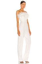 Autumn Satin Women'S Clothing White Jumpsuit Women Custom