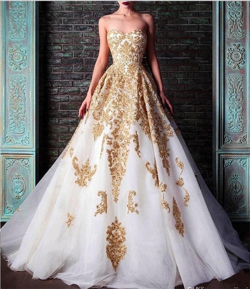 Princess Wedding Dress Embroidered Tube Top 2021 Lace Luxury