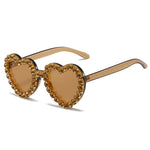 Fashionable All-match Peach Heart Sunglasses For Women