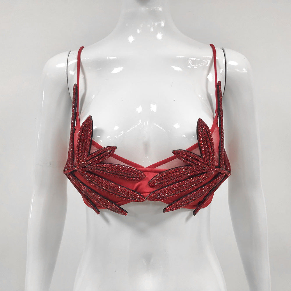 Fashion Underwear Long Cutout Sling Chest Necklace