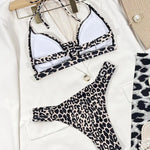 Bikini Split Sexy High Waist Leopard-print Swimsuit