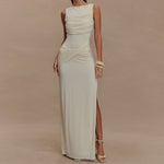 New Summer Round Neck Backless Dress Fashion Sleeveless