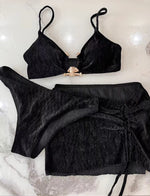 Women's French Velvet Bikini Split Swimsuit