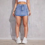 Fashion Personality All-matching Jeans Short Skirt For Women
