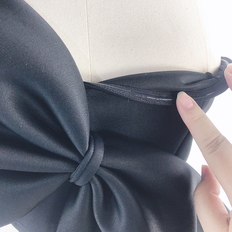 Bow Wrap Bust Off-Shoulder Versatile Crop Top